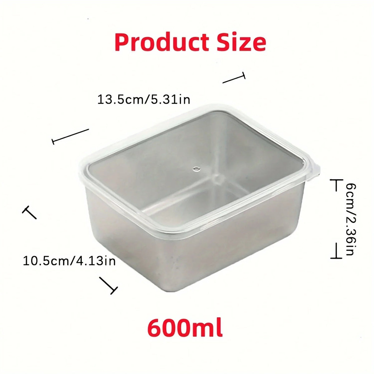 Food Storage Containers Stainless Steel Stackable Set of 6