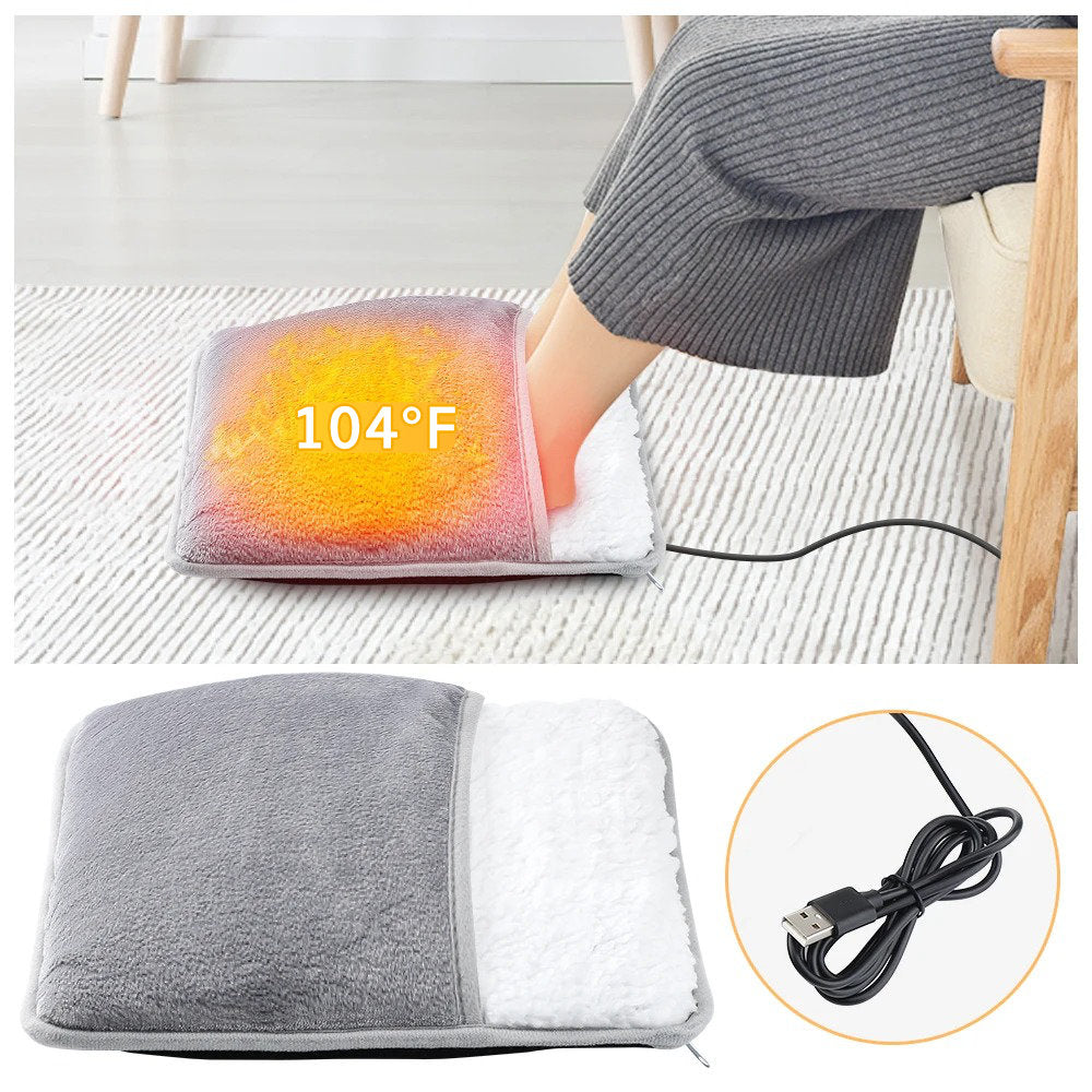 Foot Warmer USB-Powered Soft Flannel 104°F