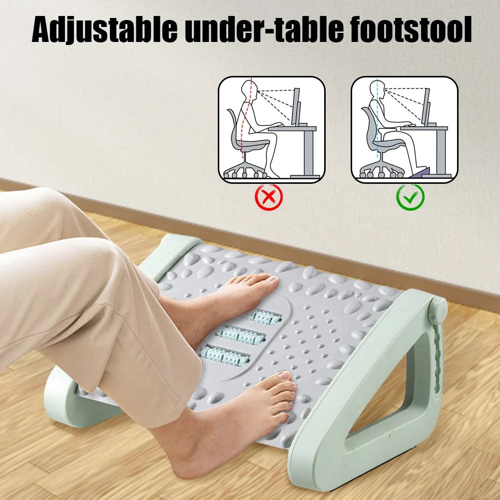 Footrest Ergonomic Rolling Massage Nodes