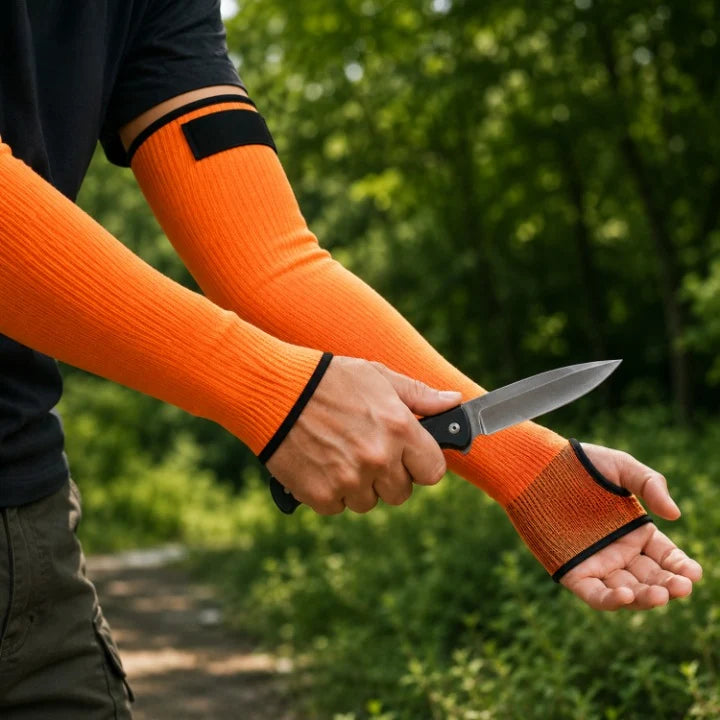 Forearm Sleeve Cut-Resistant Heat-Resistant Velcro & Thumb Holes
