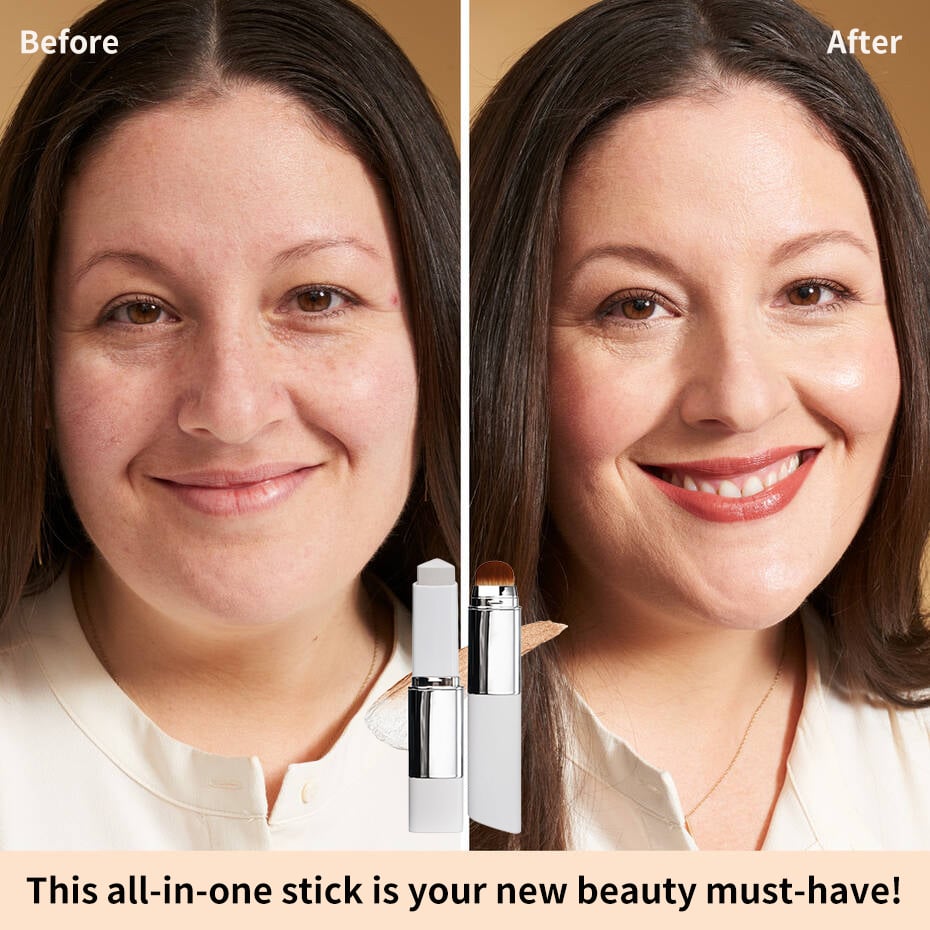 Foundation Stick Intelligent Shade-Adapting Collagen & Niacinamide Dual-Ended Brush