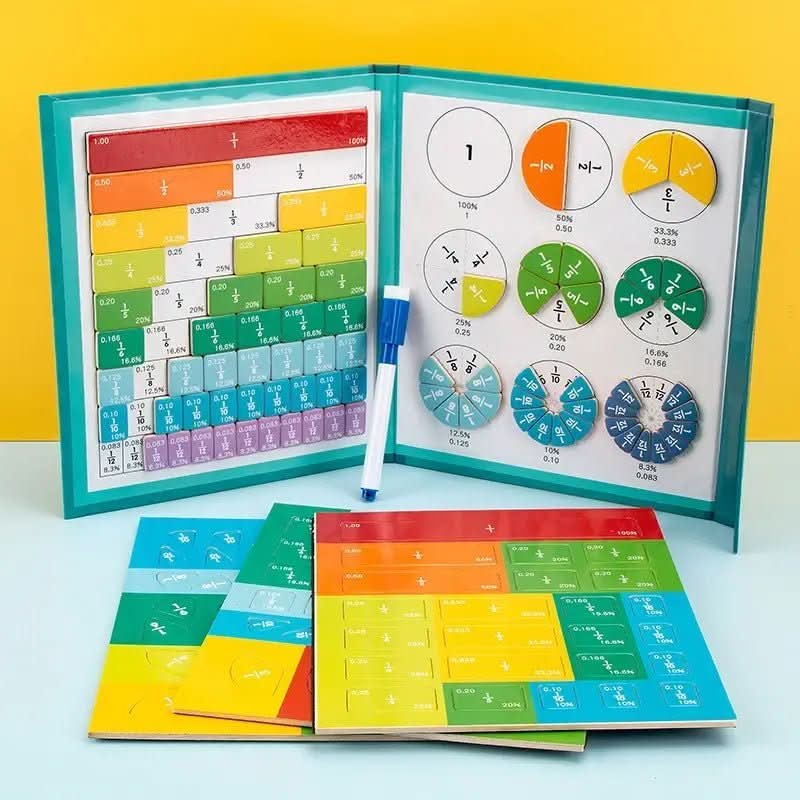 Fraction Learning Set Magnetic Multicolor EVA Foam