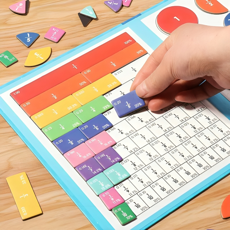 Fraction Puzzle Book Magnetic Hands-On With Pen & Paper