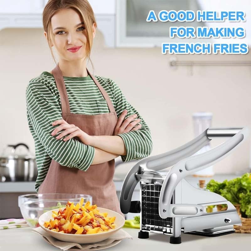 French Fry Cutter Stainless Steel Interchangeable Grids