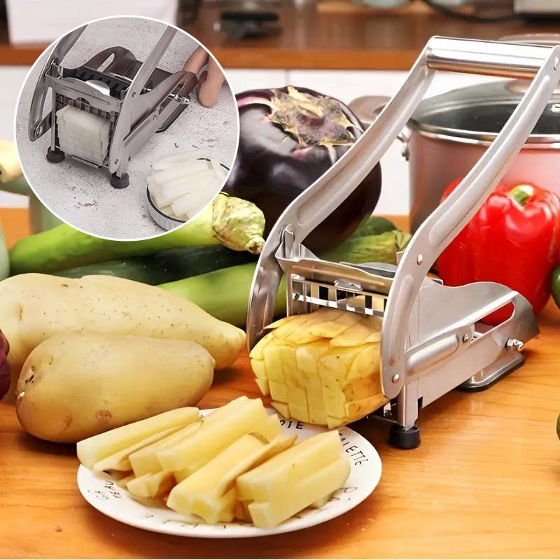 French Fry Cutter Stainless Steel Interchangeable Grids
