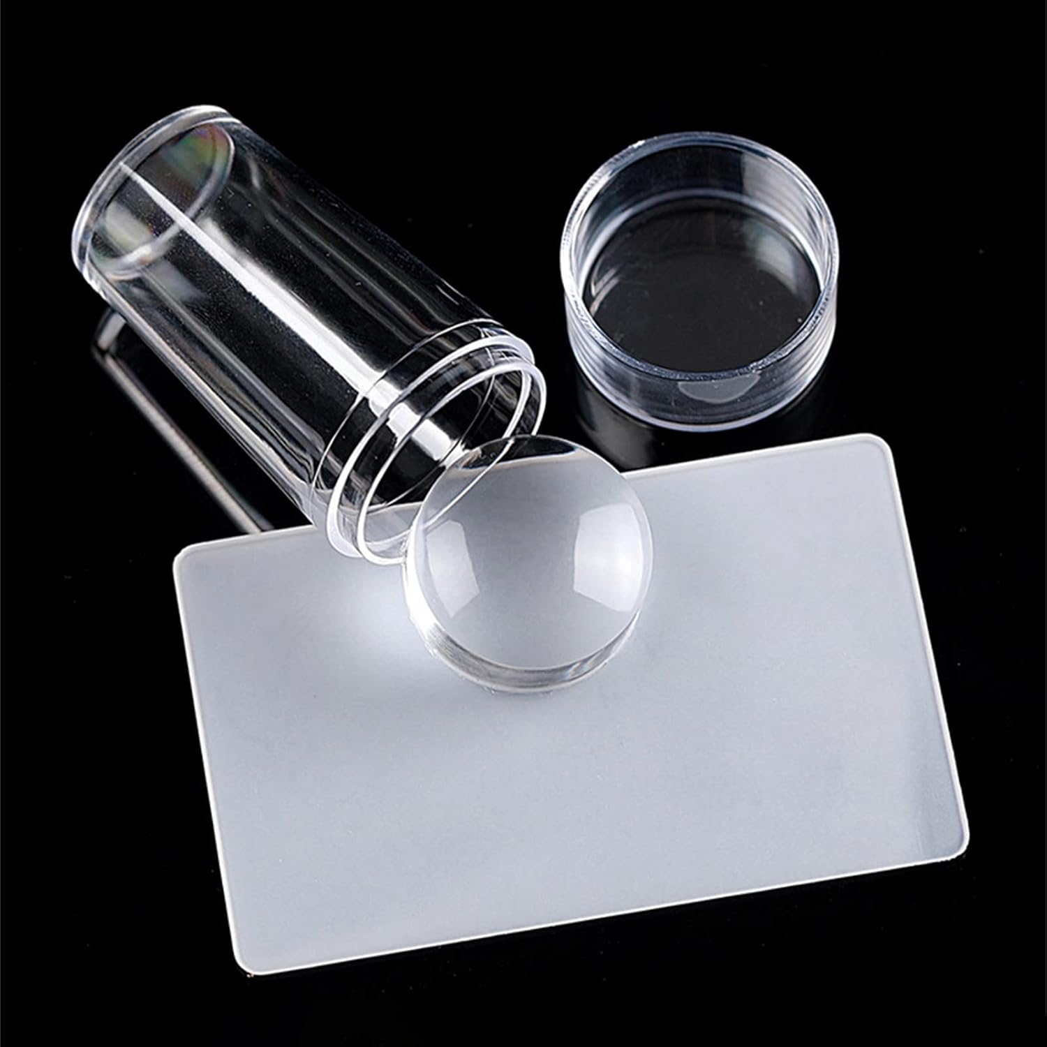 French Manicure Stamp Set Soft Silicone Set of 2