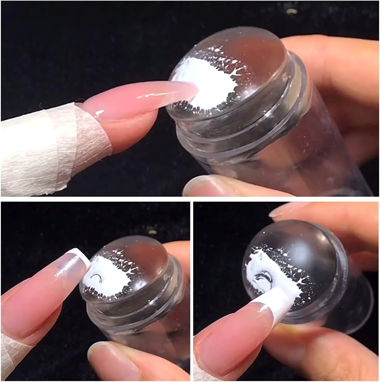 French Tip Stamper Set Soft Silicone & Scraper