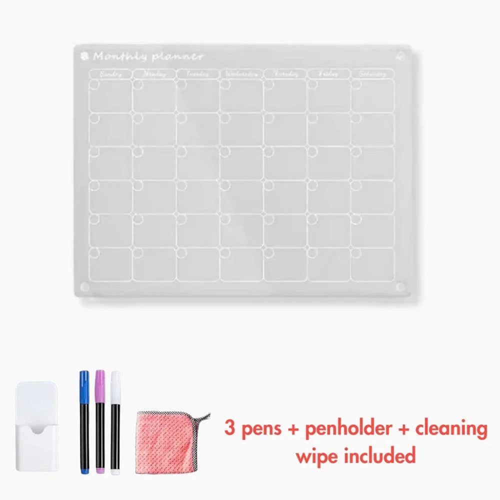 Fridge Calendar Magnetic Dry Erase With Three Markers
