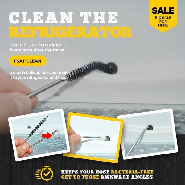 Fridge Drain Brush 61 Inch Flexible Nylon Bristles
