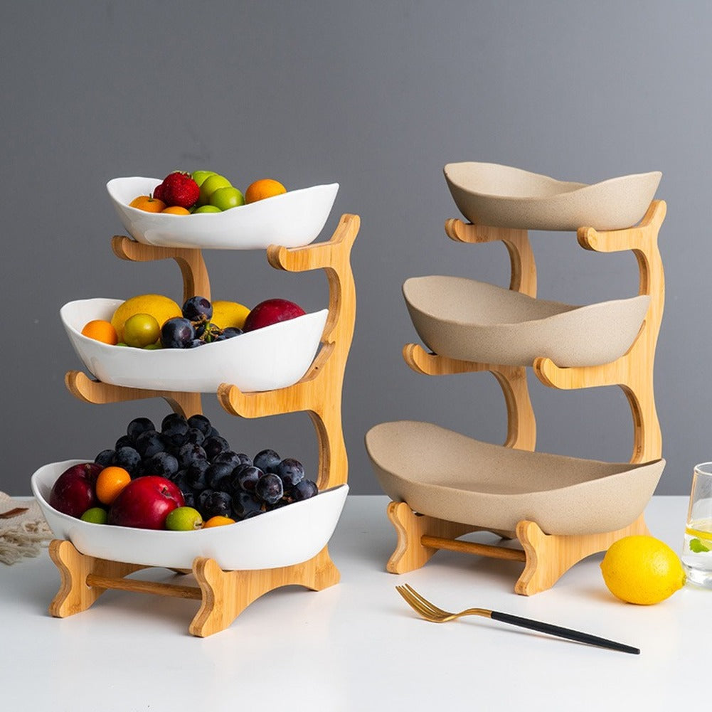 Fruit Basket Stackable Space-Saving Plastic