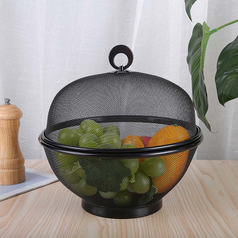 Fruit Basket Steel Mesh Breathable Lid & Strainer