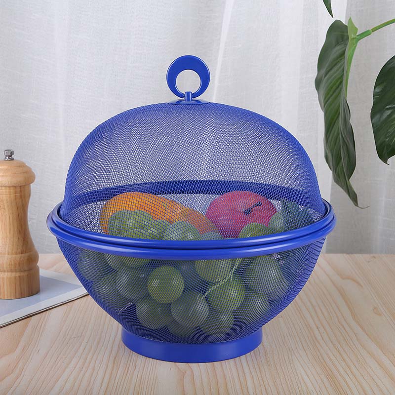 Fruit Basket Steel Mesh Breathable Lid & Strainer
