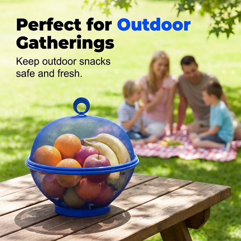 Fruit Basket Steel Mesh Breathable Lid & Strainer
