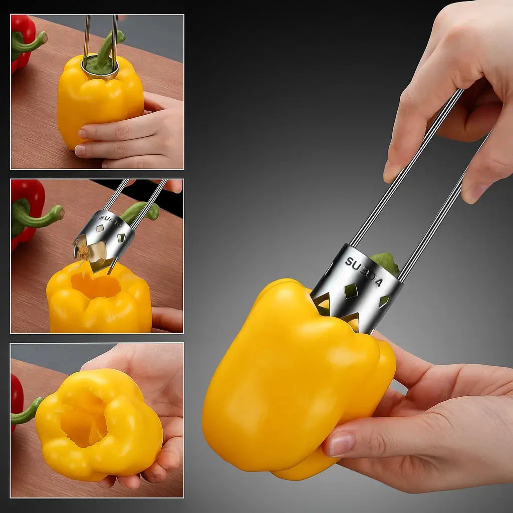 Fruit Corer 304 Stainless Steel Ergonomic Twist-Press