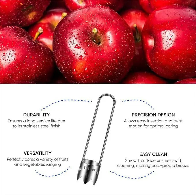 Fruit Corer 304 Stainless Steel Ergonomic Twist-Press
