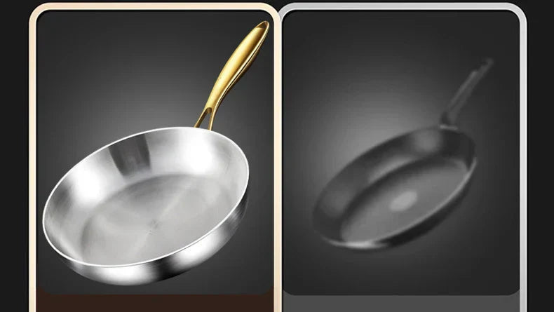 Frying Pan 316 Stainless Steel 7-Layer Induction Compatible