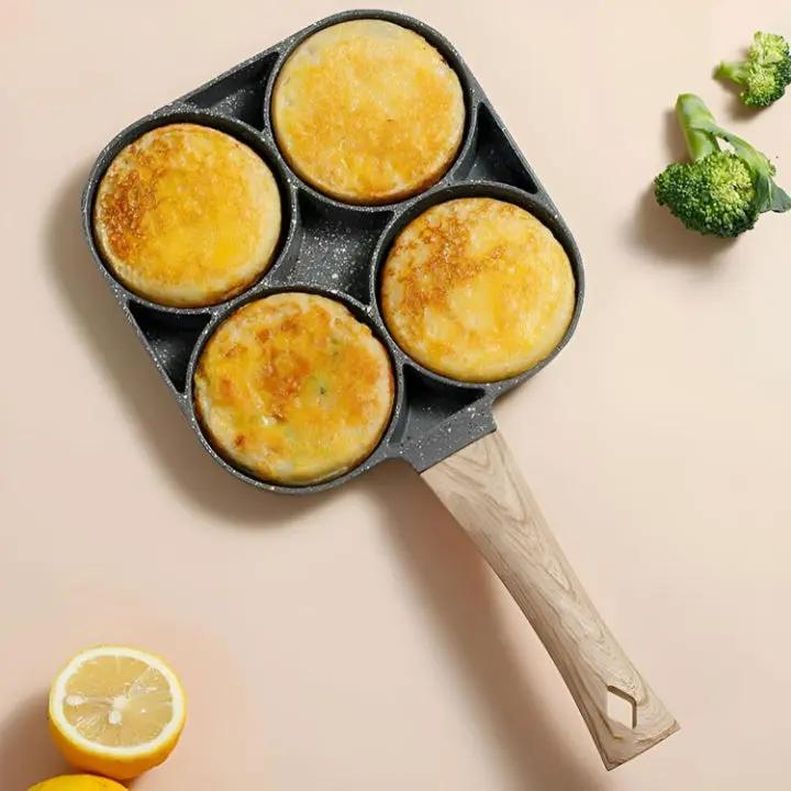Frying Pan 4-Compartment Maifan Stone Non-Stick Induction Compatible