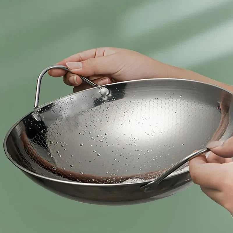 Frying Pan Honeycomb Non-Stick Stainless Steel 11.4 Inch