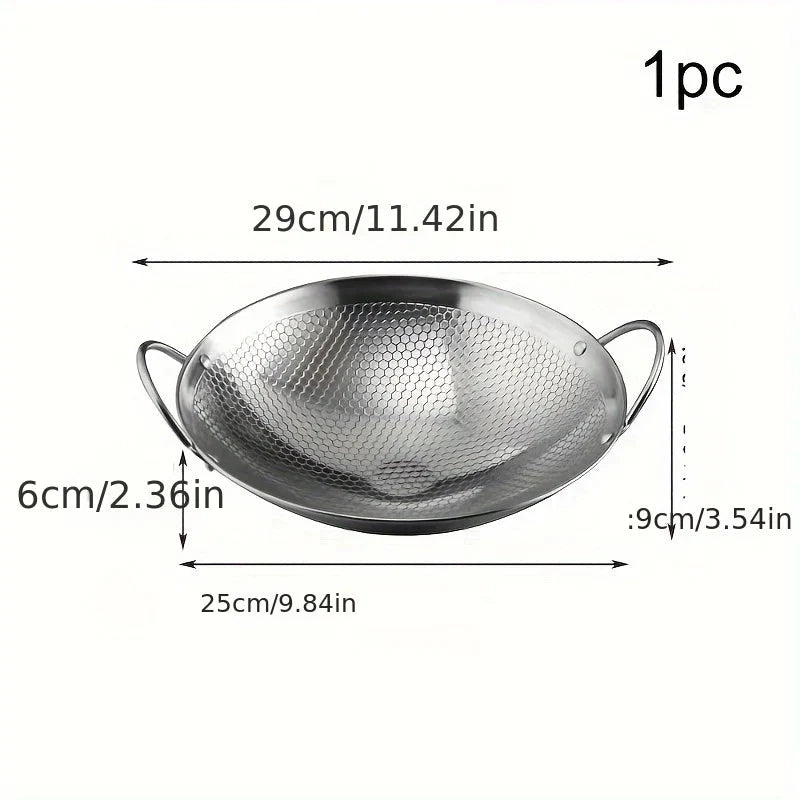Frying Pan Honeycomb Non-Stick Stainless Steel 11.4 Inch