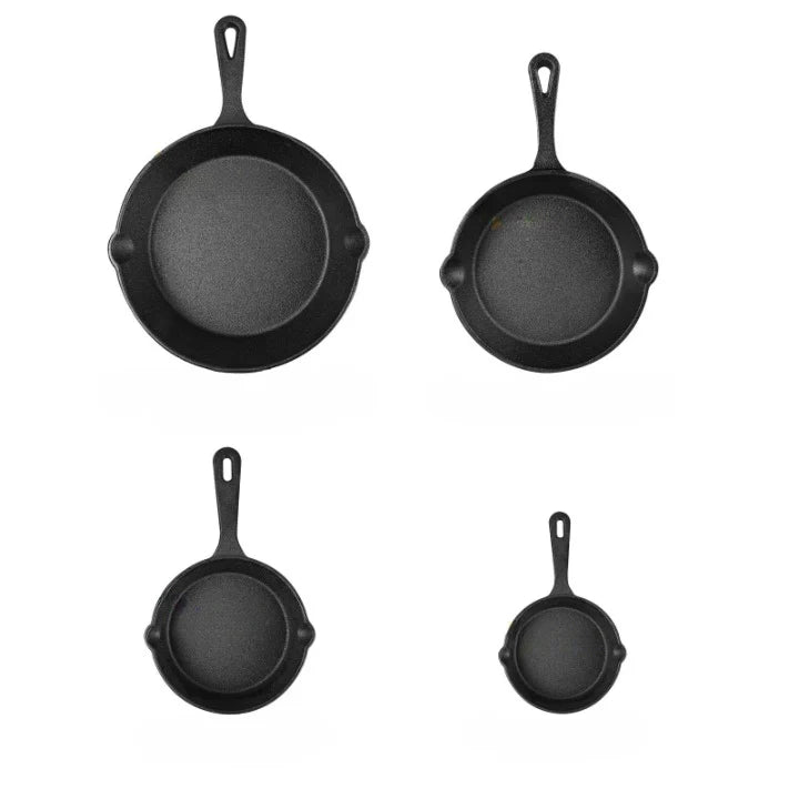 Frying Pan Set Cast Iron Non-Stick Set of 4