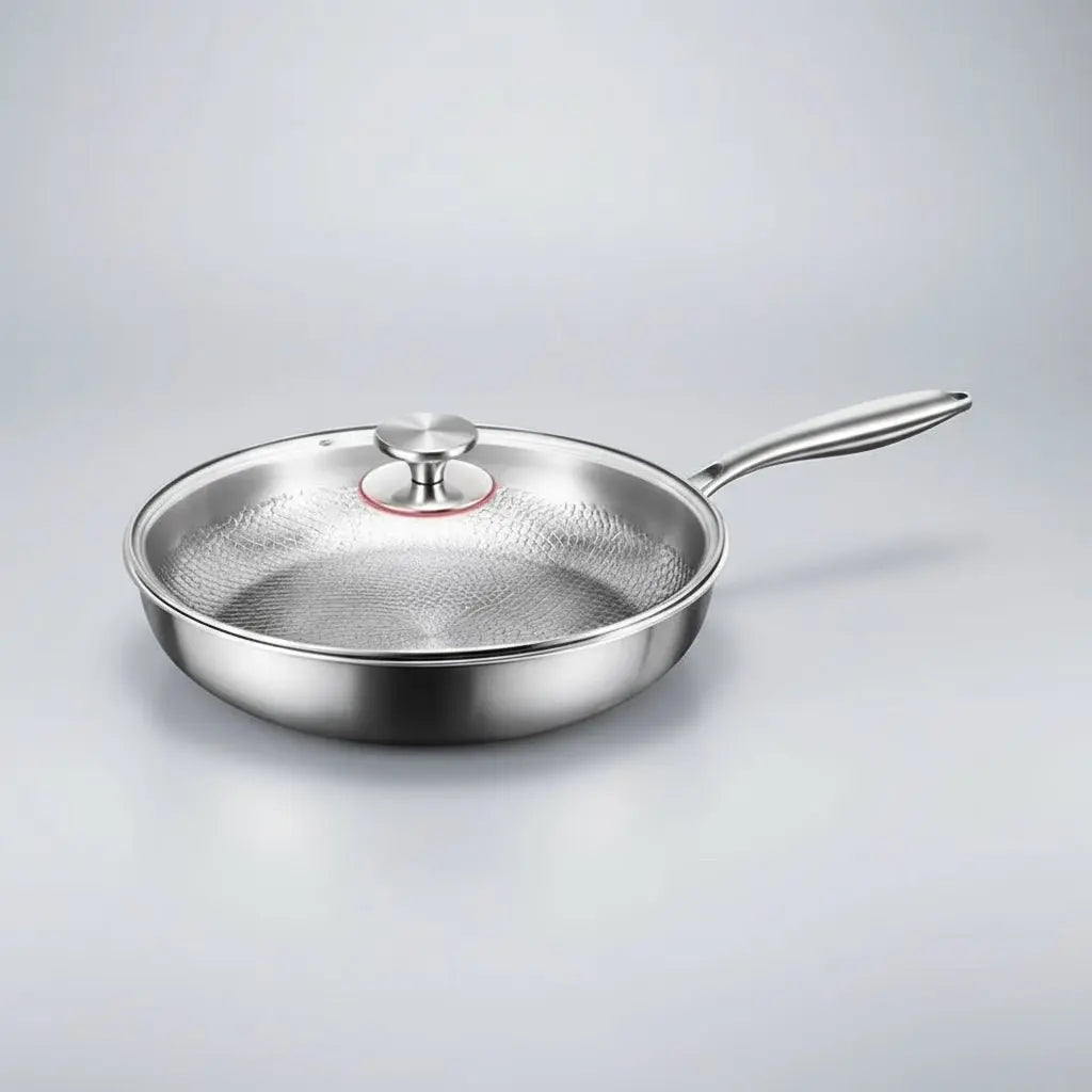 Frying Pan Titanium-Coated Nonstick Hand-Hammered