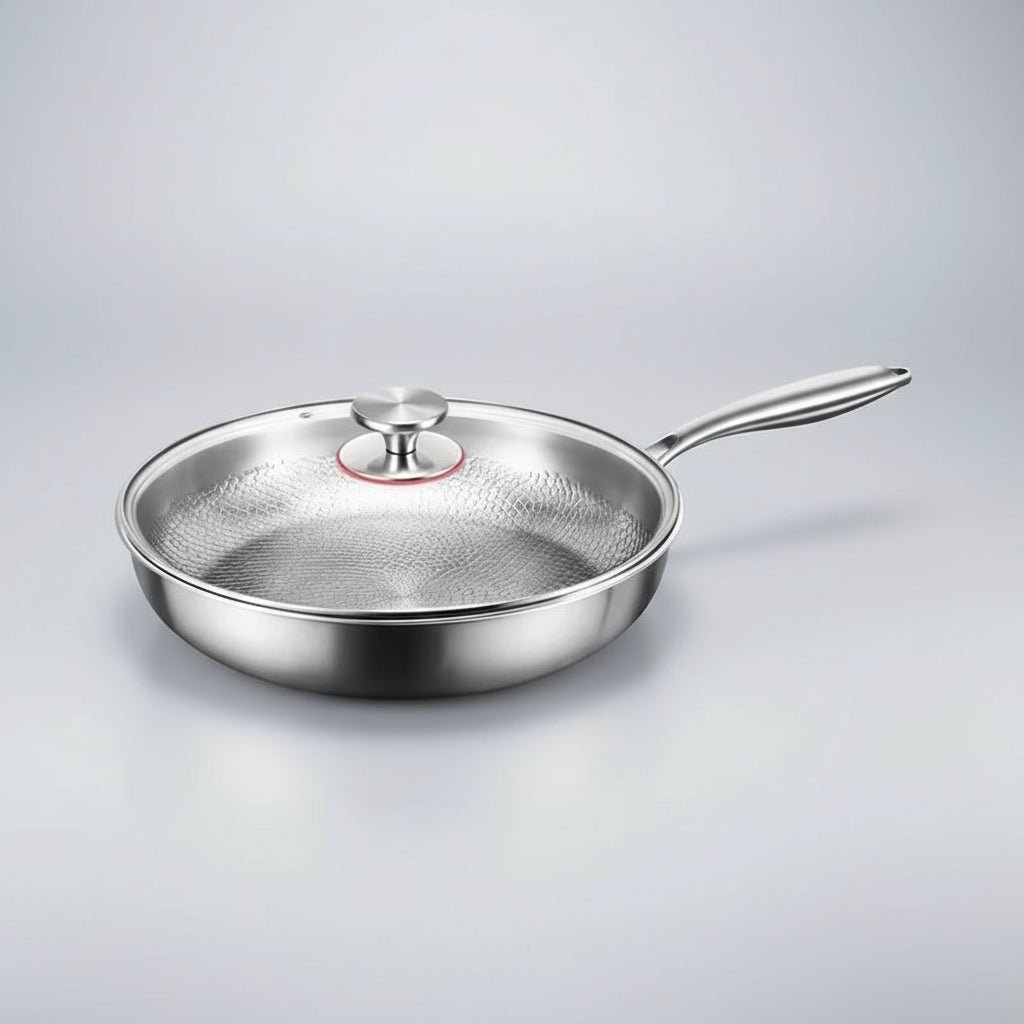 Frying Pan Titanium-Coated Nonstick Hand-Hammered Induction Compatible