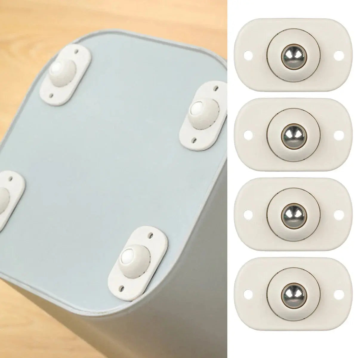 Furniture Glides 360° Stainless Steel Ball Self-Adhesive