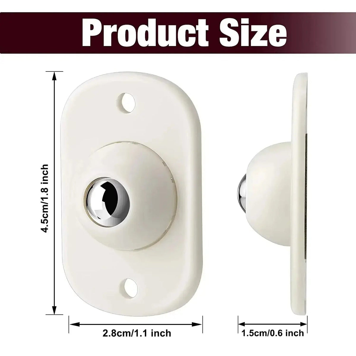 Furniture Glides 360° Stainless Steel Ball Self-Adhesive