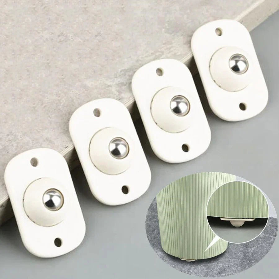 Furniture Glides Ball Bearing Self-Adhesive Set of 8