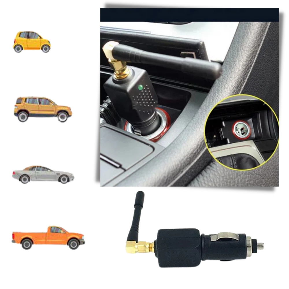 GPS Signal Blocker 12V Cigarette Lighter & External Antenna