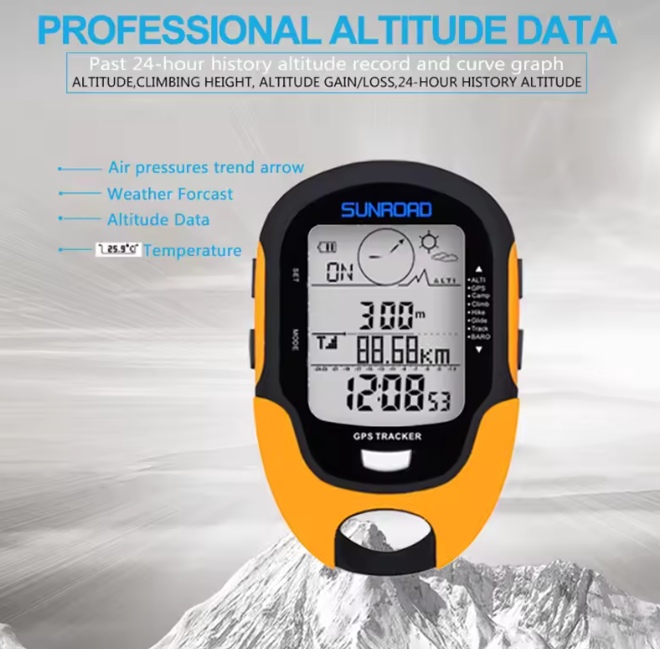 GPS Tracker Altimeter & Barometer USB Charging