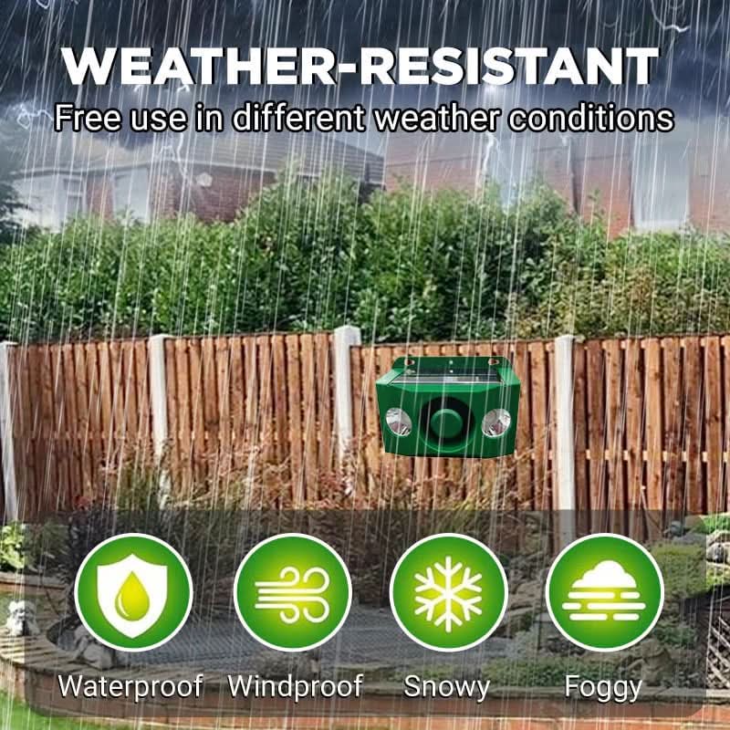 Garden Animal Deterrent Solar-Powered Flashing LED 33 Foot Range
