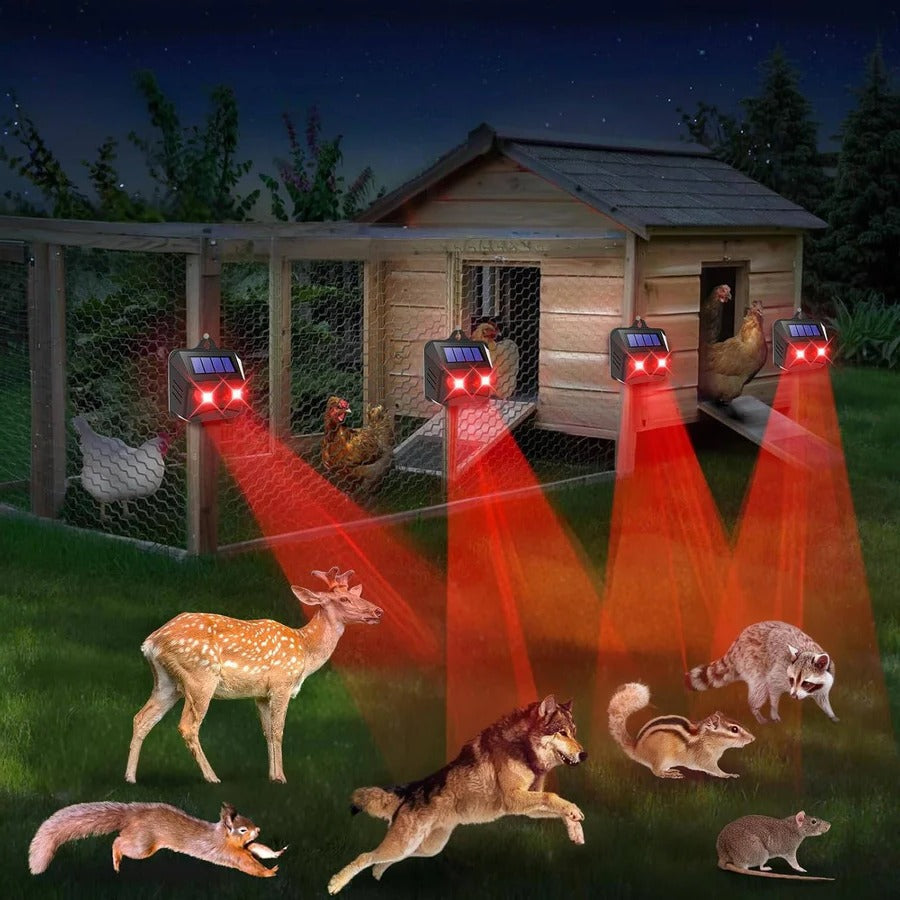 Garden Animal Repeller Solar Powered Ultrasonic Weatherproof