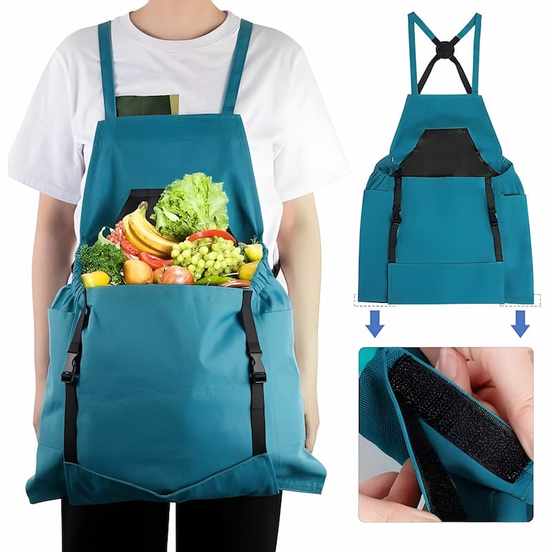 Garden Apron Kangaroo Harvest Pocket Waterproof Canvas