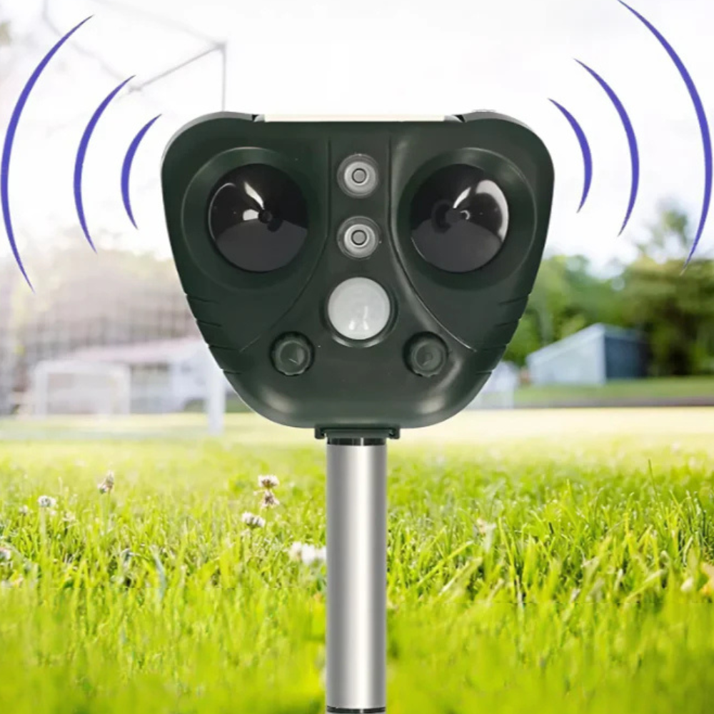 Garden Bird Repeller Solar Ultrasonic & LED Weatherproof