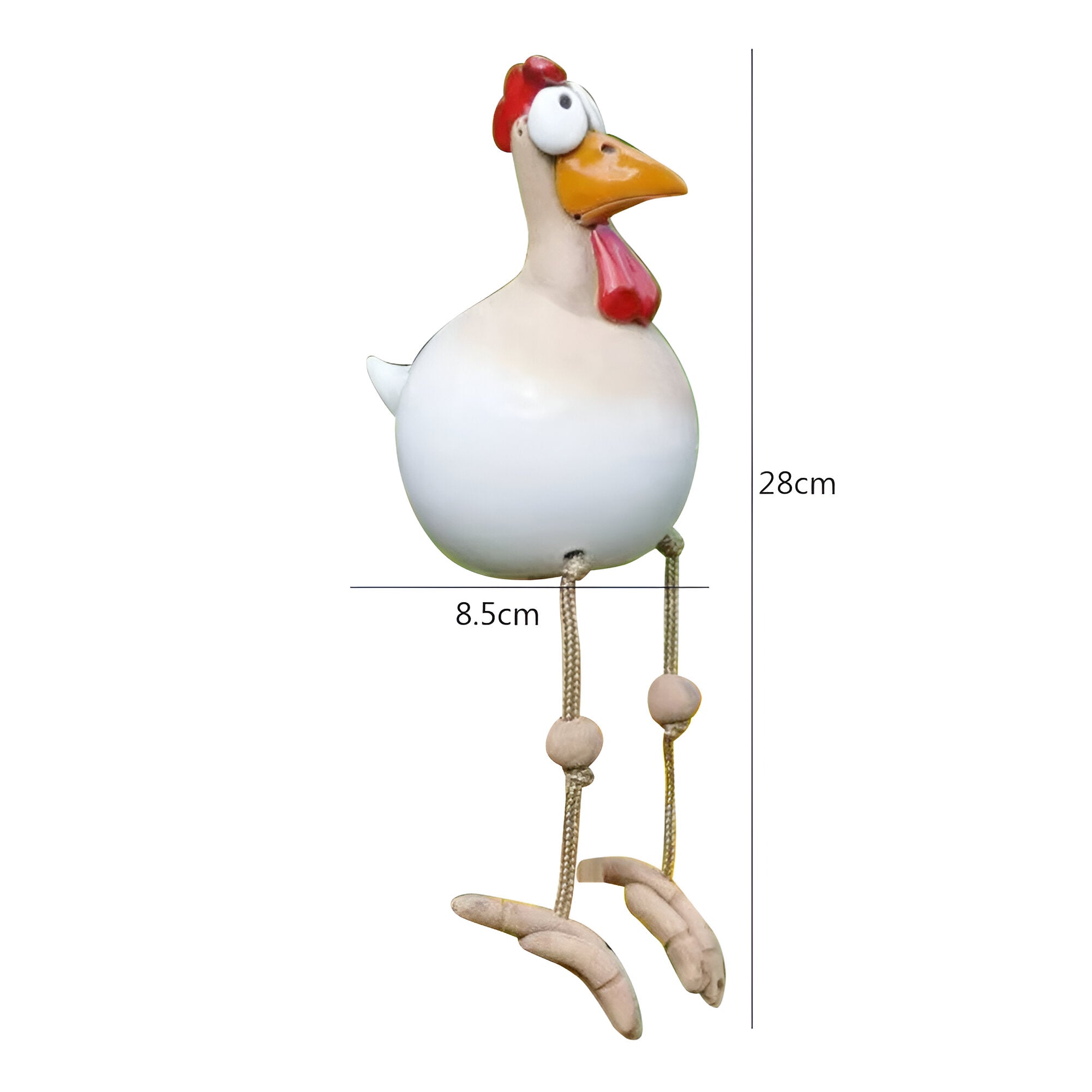 Garden Figure Weatherproof Resin Movable Wooden Legs