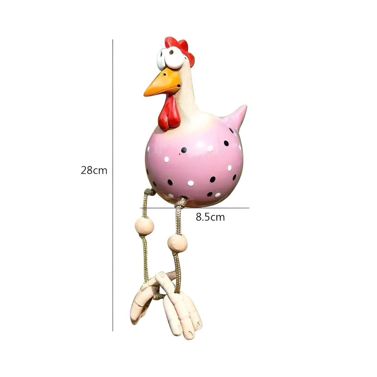 Garden Figure Weatherproof Resin Movable Wooden Legs