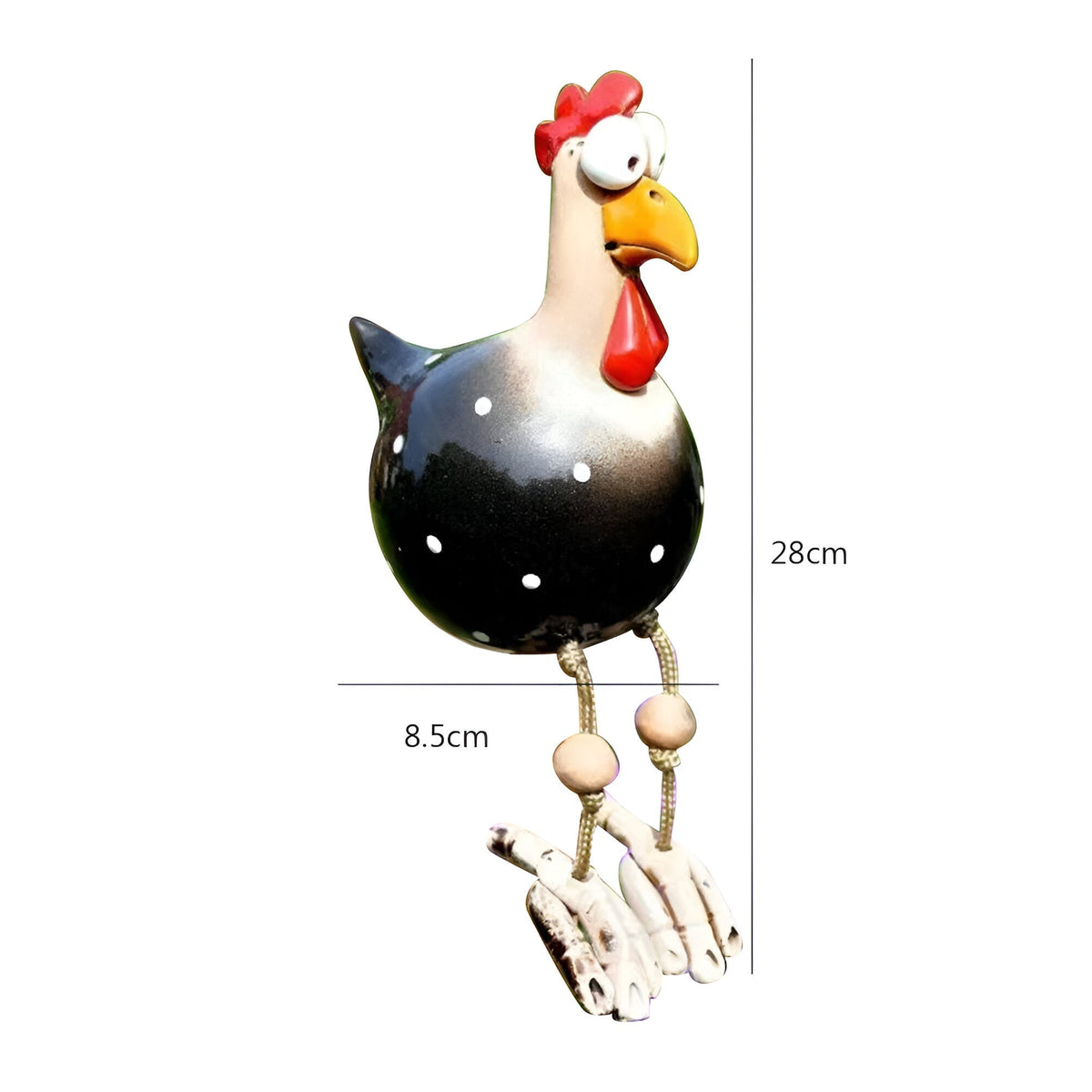 Garden Figure Weatherproof Resin Movable Wooden Legs