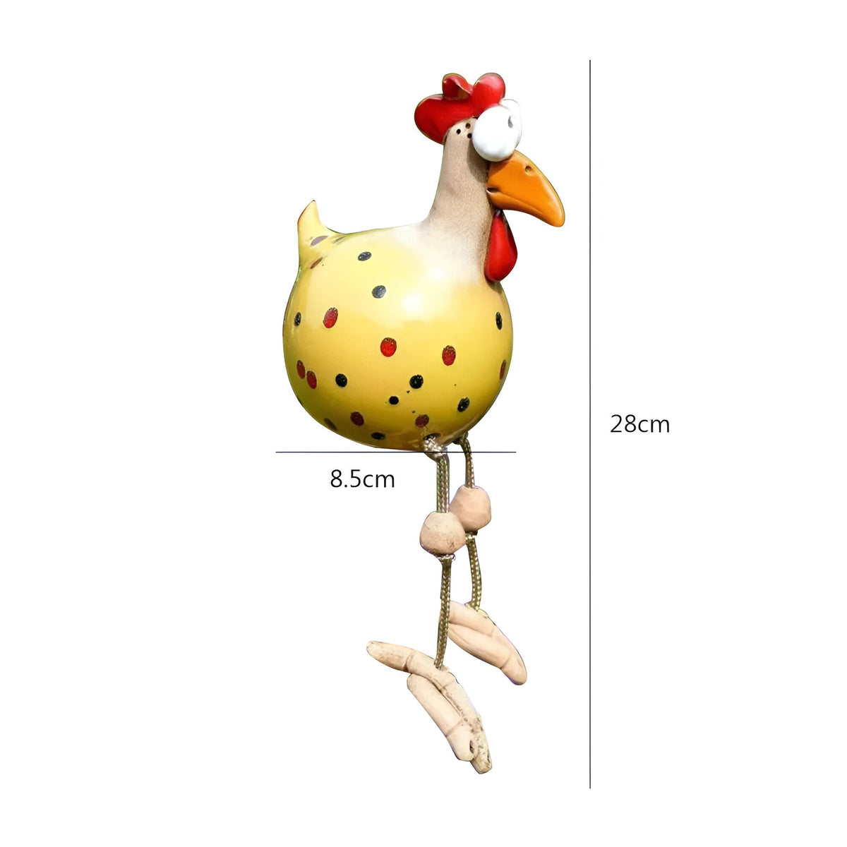 Garden Figure Weatherproof Resin Movable Wooden Legs