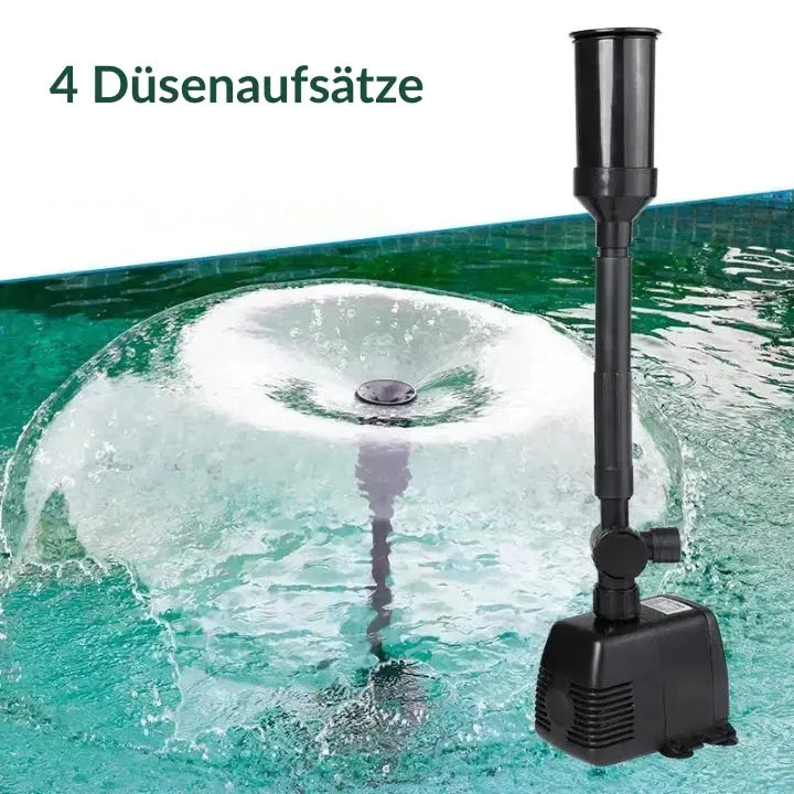Garden Fountain Pump Adjustable Flow Integrated Filter Weatherproof