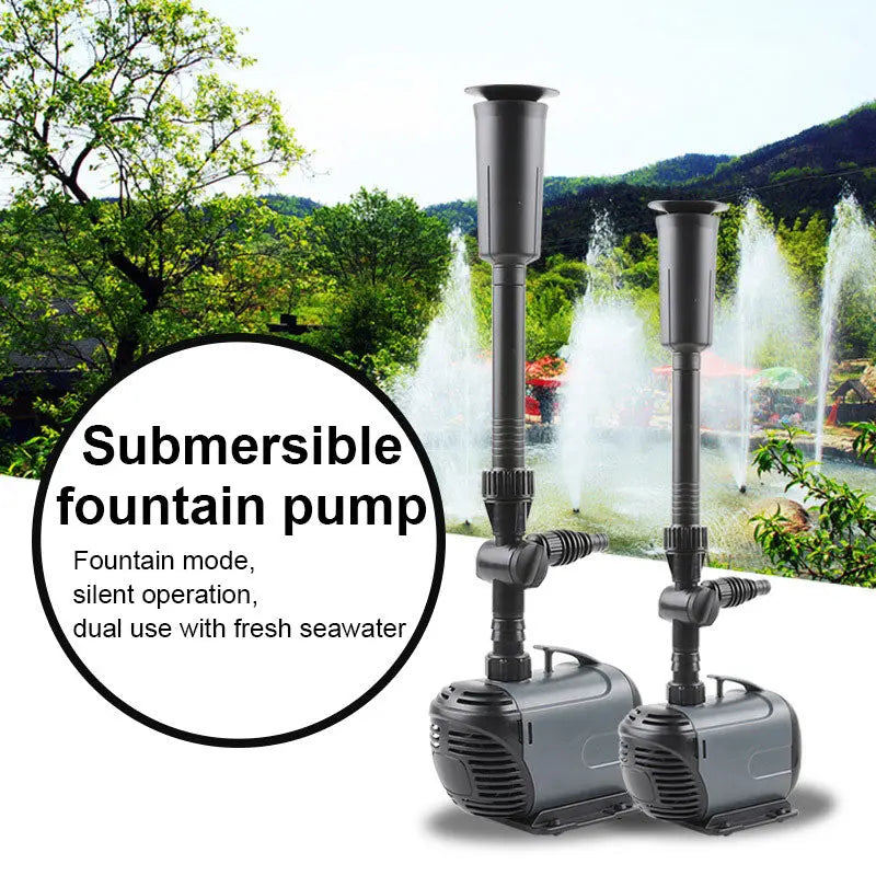 Garden Fountain Pump Adjustable Nozzle & Built-In Filter