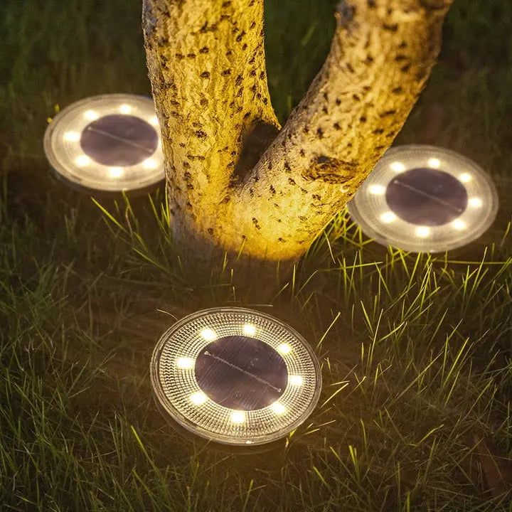 Garden Ground Lights Solar Automatic Weatherproof Set of 4