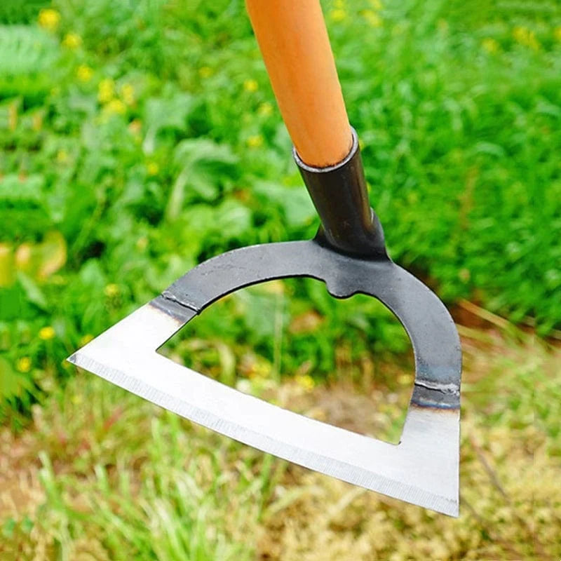 Garden Hoe Hand-Forged Manganese Steel Ergonomic Wood Handle