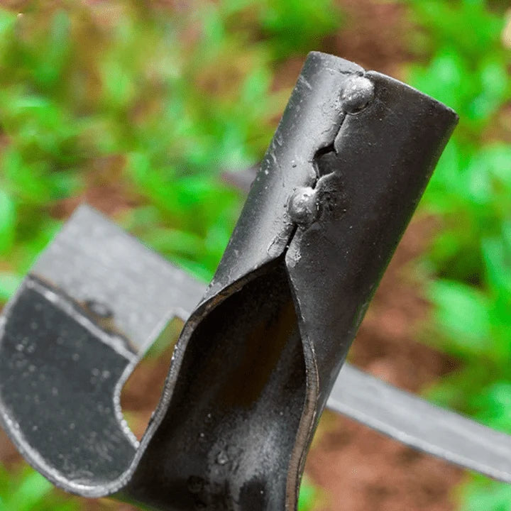 Garden Hoe Hand-Forged Manganese Steel Ergonomic Wood Handle