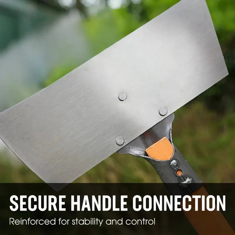 Garden Hoe Wide Steel Scraper Wooden Handle