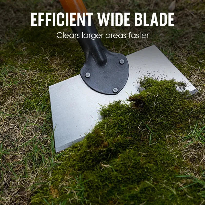 Garden Hoe Wide Steel Scraper Wooden Handle