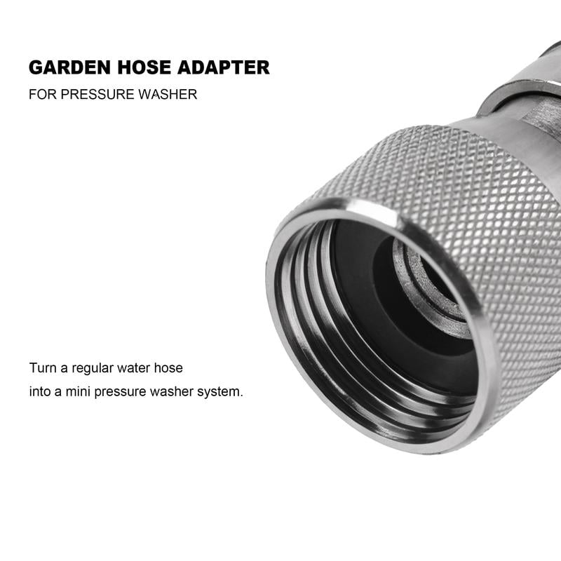 Garden Hose Adapter Stainless Steel Quick-Connect 3/4-Inch