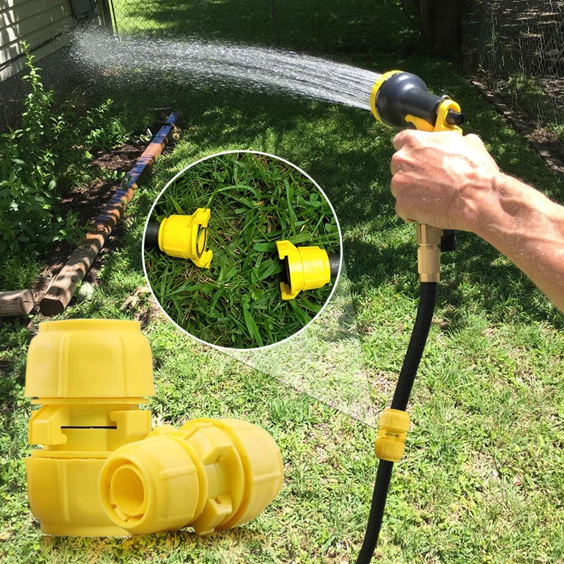Garden Hose Connector Leak-Proof Click-Lock Universal Fit