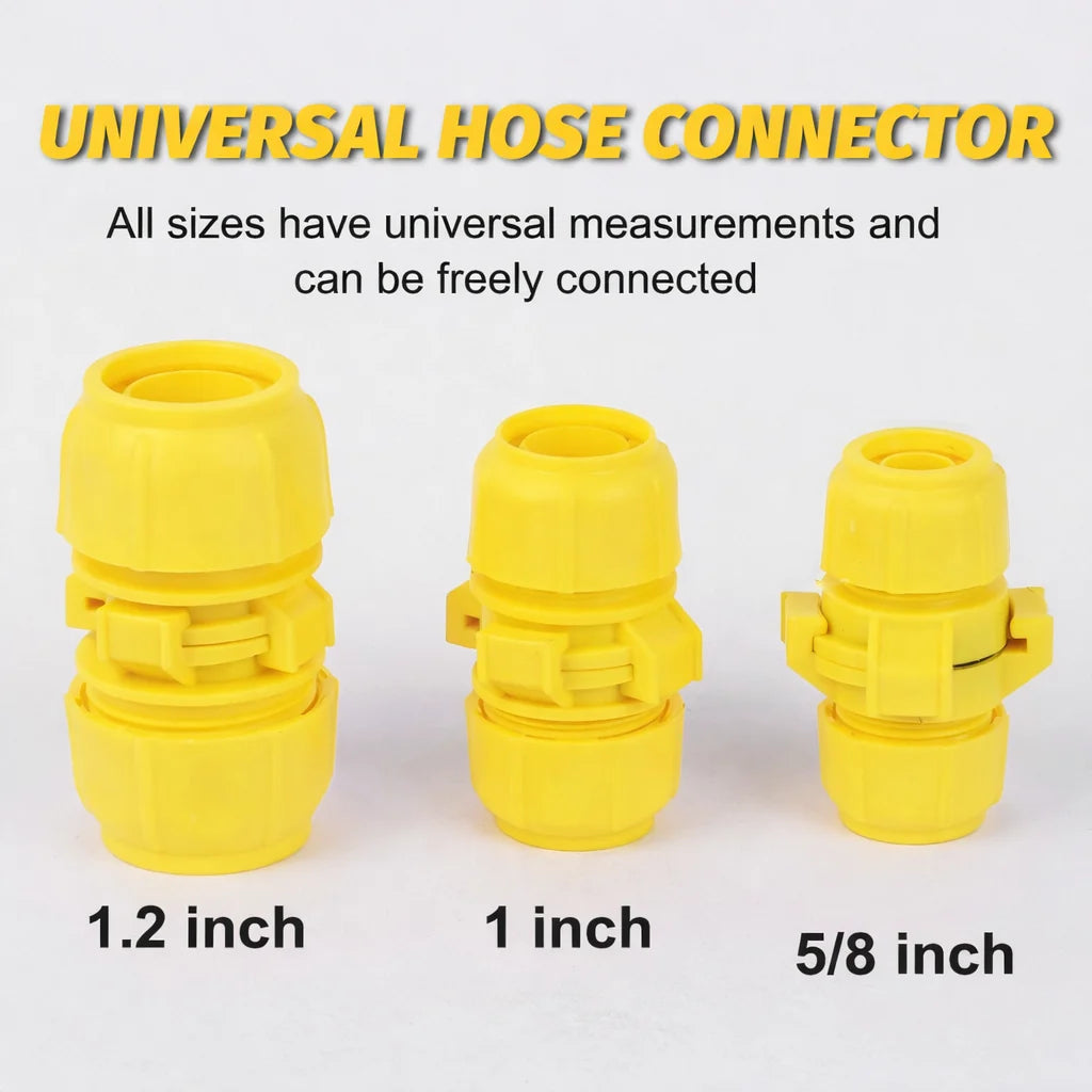 Garden Hose Connector Leak-Proof Click-Lock Universal Fit