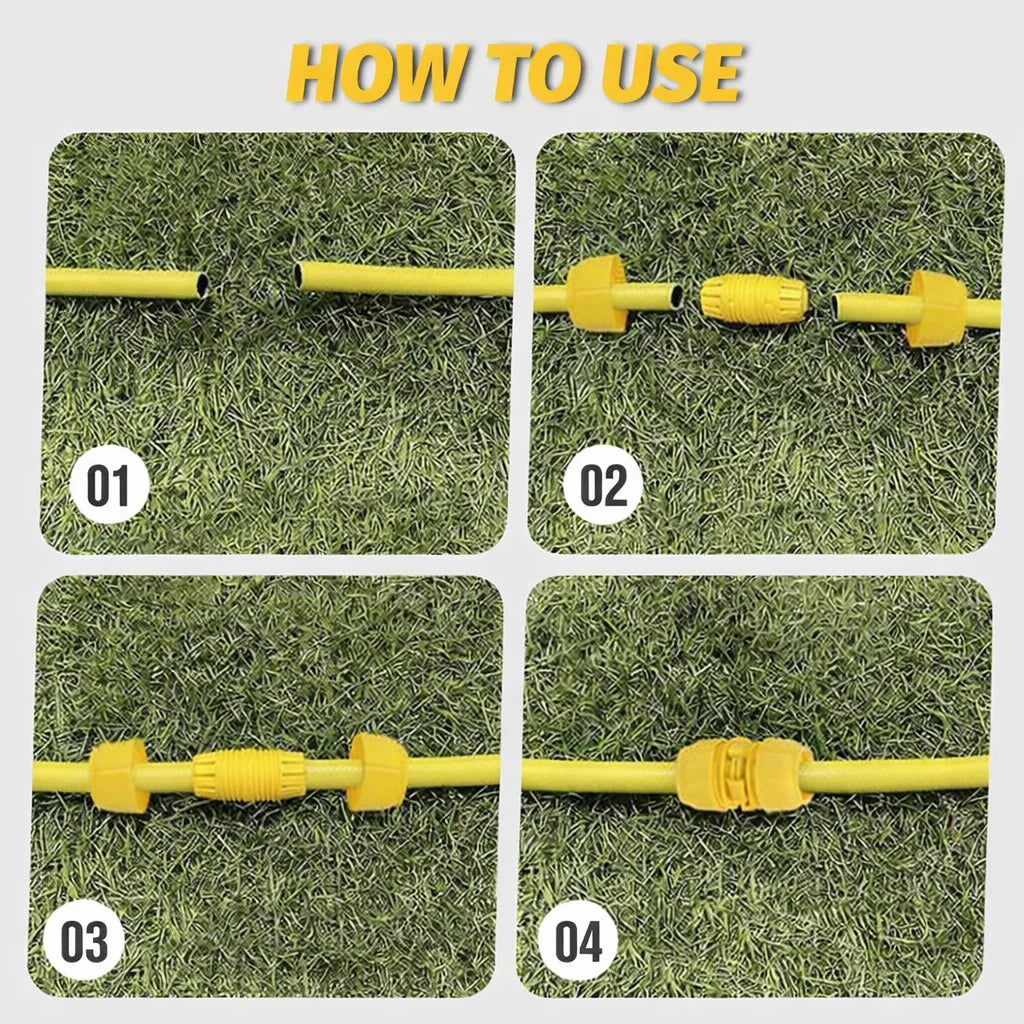 Garden Hose Connector Leak-Proof Click-Lock Universal Fit